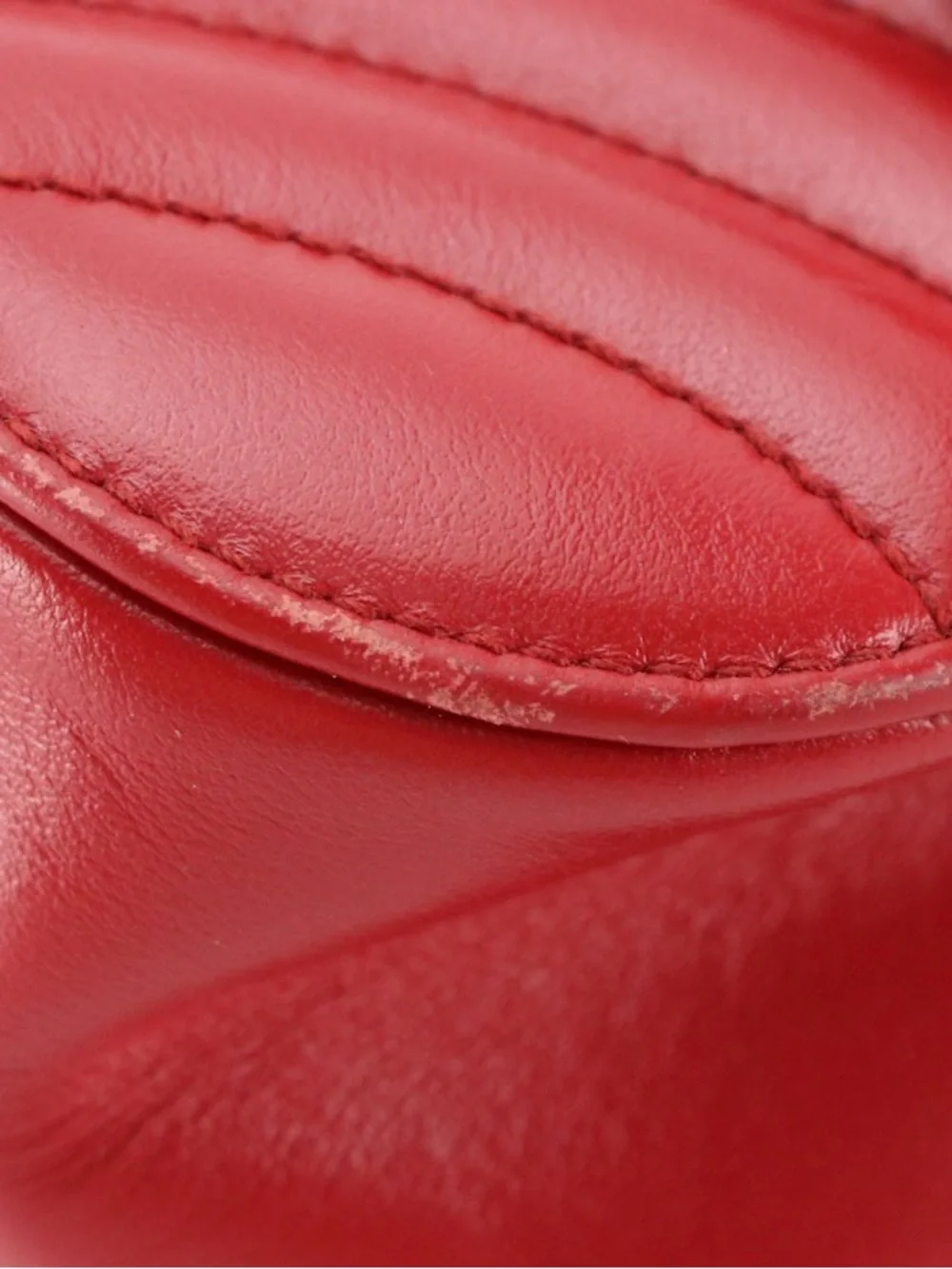 Prada Diagramme Quilted Leather Shoulder Bag in Red with Chain Strap Crossbody - Picture 15 of 16